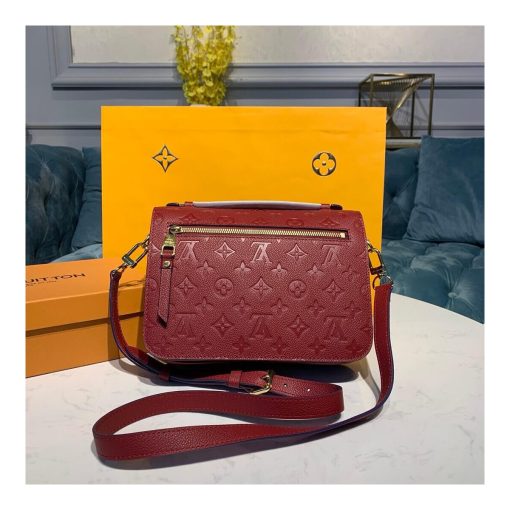 Louis Vuitton Monogram Empreinte Leather Pochette Métis M41487 M44881 Burgundy - Image 3