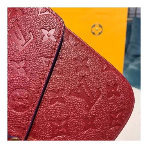 Louis Vuitton Monogram Empreinte Leather Pochette Métis M41487 M44881 Burgundy - Image 6