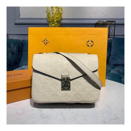 Louis Vuitton Monogram Empreinte Leather Pochette Métis M41487 M44881 White