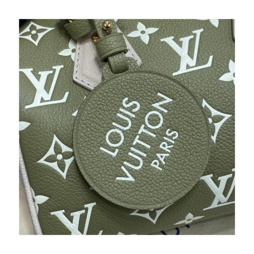 Louis Vuitton Monogram Empreinte Leather Speedy Bandouliere 20 M46118 M46088 Khaki - Image 9
