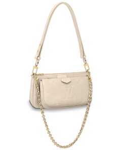 Louis Vuitton Monogram Empreinte Multi Pochette Accessoires M80447 M80399 Cream