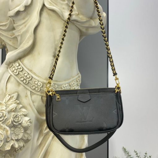 Louis Vuitton Monogram Empreinte Multi Pochette Accessoires M80447 M80399 Black - Image 3