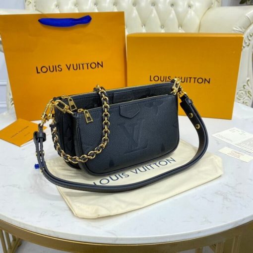 Louis Vuitton Monogram Empreinte Multi Pochette Accessoires M80447 M80399 Black - Image 5