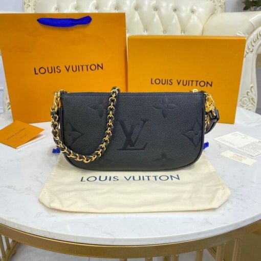 Louis Vuitton Monogram Empreinte Multi Pochette Accessoires M80447 M80399 Black - Image 6