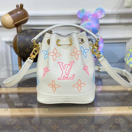 Louis Vuitton Monogram Empreinte Nano Noe Flower Patterns M23088 - Image 4