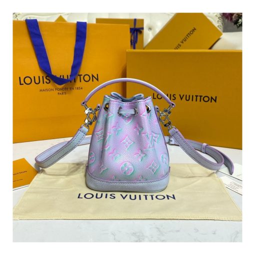 Louis Vuitton Monogram Empreinte Nano Noe M81626 M81463 Blue - Image 5