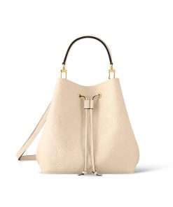 Louis Vuitton Monogram Empreinte NeoNoe MM M46526 Cream