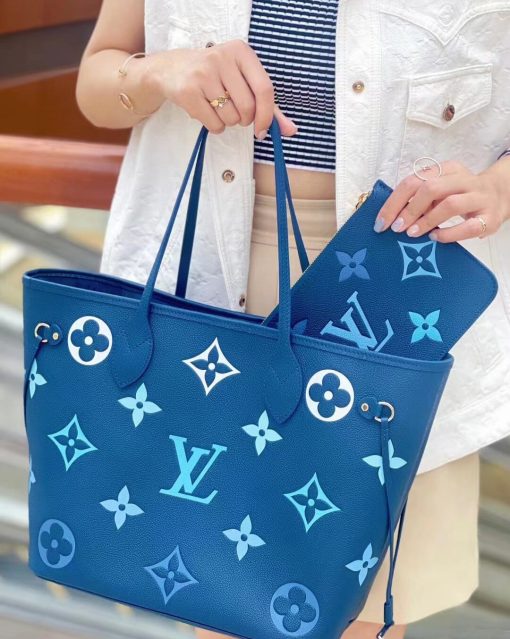 Louis Vuitton Monogram Empreinte Neverfull MM M46514 Blue - Image 3