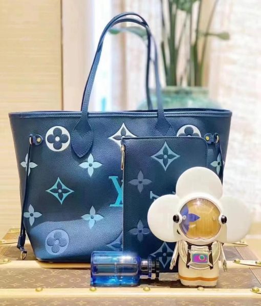 Louis Vuitton Monogram Empreinte Neverfull MM M46514 Blue - Image 5