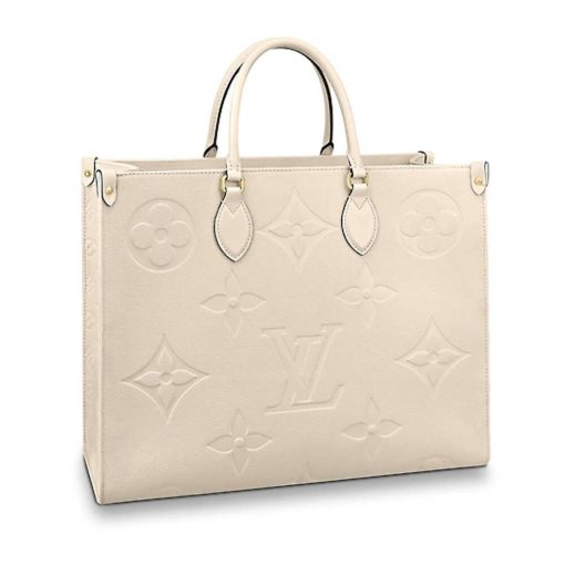 Louis Vuitton Monogram Empreinte Onthego GM M44925 M45081 Beige
