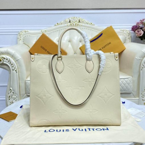 Louis Vuitton Monogram Empreinte Onthego GM M44925 M45081 Beige - Image 7