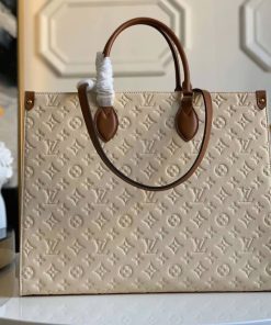 Louis Vuitton Monogram Empreinte Onthego GM M44933 Creme