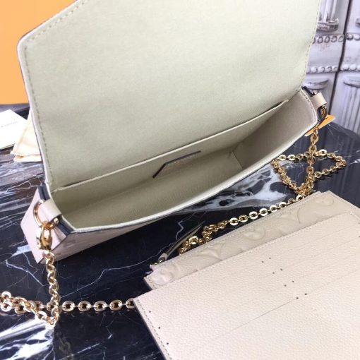 Louis Vuitton Monogram Empreinte Pochette Felicie M64064 Beige - Image 6