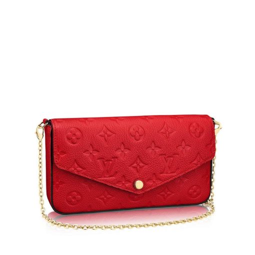 Louis Vuitton Monogram Empreinte Pochette Felicie M64064 Red