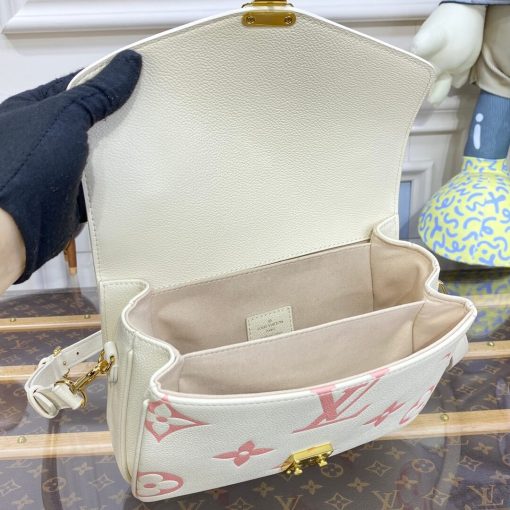 Louis Vuitton Monogram Empreinte Pochette Metis Creme/Rose Trianon - Image 9