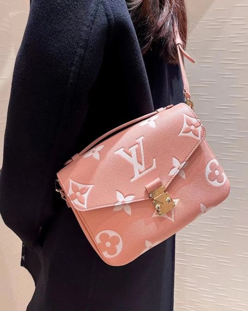 Louis Vuitton Monogram Empreinte Pochette Metis M46302 Pink/Cream - Image 2