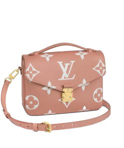 Louis Vuitton Monogram Empreinte Pochette Metis M46302 Pink/Cream