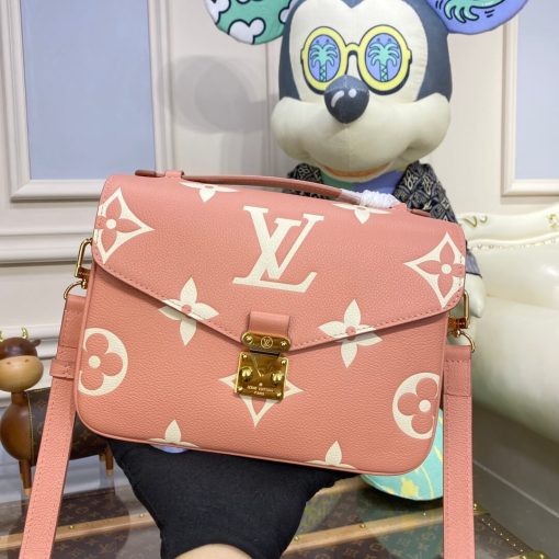 Louis Vuitton Monogram Empreinte Pochette Metis M46302 Pink/Cream - Image 4