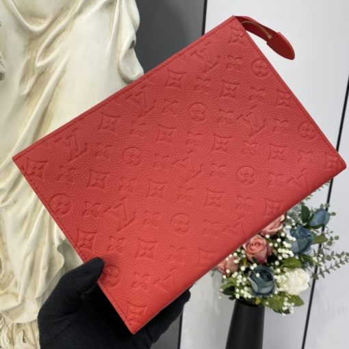 Louis Vuitton Monogram Empreinte Pochette Toilette 26 M45665 M45666 Red - Image 3