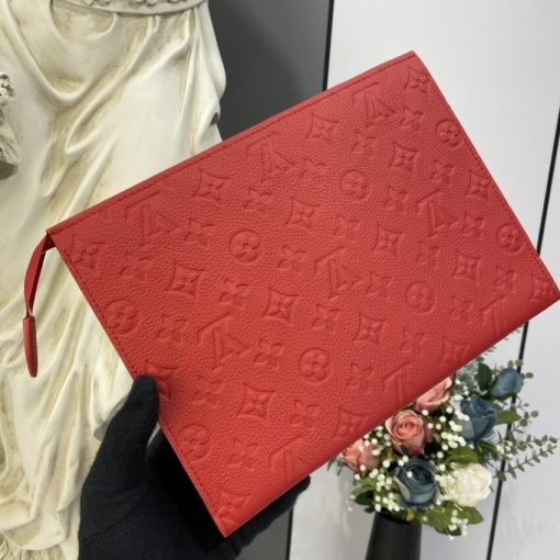 Louis Vuitton Monogram Empreinte Pochette Toilette 26 M45665 M45666 Red - Image 4