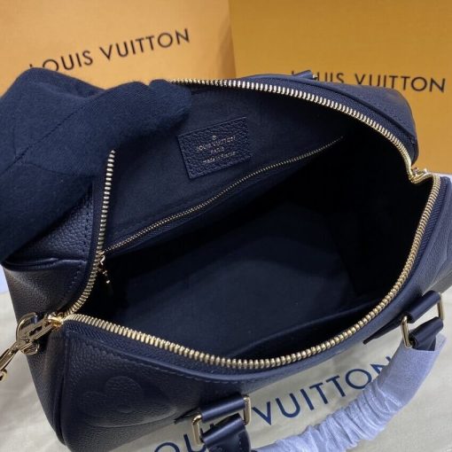 Louis Vuitton Monogram Empreinte Speedy Bandouliere 25 Black - Image 11