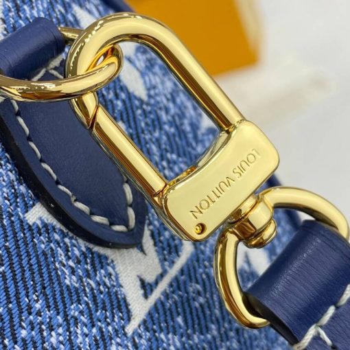 Louis Vuitton Monogram Jacquard Denim Nano Speedy M81168 M81213 Blue - Image 11