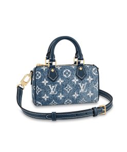 Louis Vuitton Monogram Jacquard Denim Nano Speedy M81168 M81213 Blue