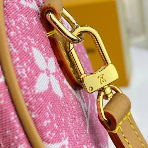 Louis Vuitton Monogram Jacquard Denim Nano Speedy M81168 M81213 Pink - Image 15