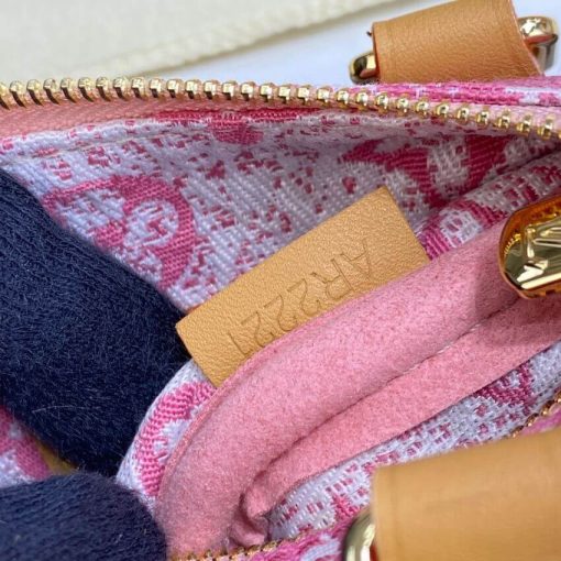 Louis Vuitton Monogram Jacquard Denim Nano Speedy M81168 M81213 Pink - Image 18