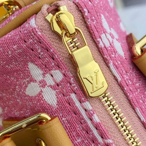 Louis Vuitton Monogram Jacquard Denim Nano Speedy M81168 M81213 Pink - Image 19