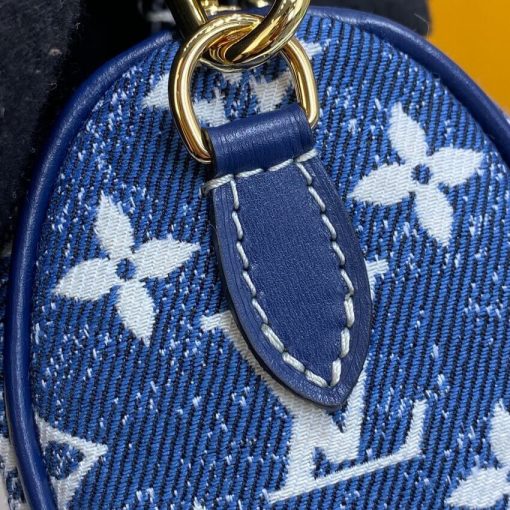 Louis Vuitton Monogram Jacquard Denim Nano Speedy M81168 M81213 Blue - Image 8
