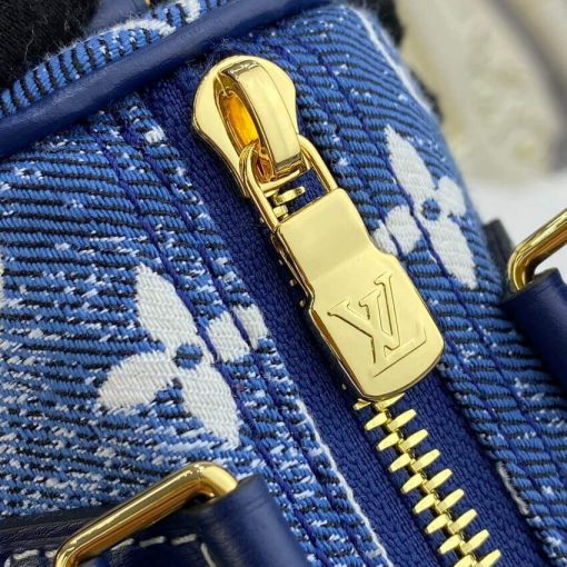 Louis Vuitton Monogram Jacquard Denim Nano Speedy M81168 M81213 Blue - Image 10
