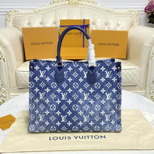 Louis Vuitton Monogram Jacquard Denim OnTheGo MM M59608 - Image 4
