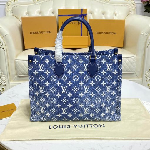 Louis Vuitton Monogram Jacquard Denim OnTheGo MM M59608 - Image 6