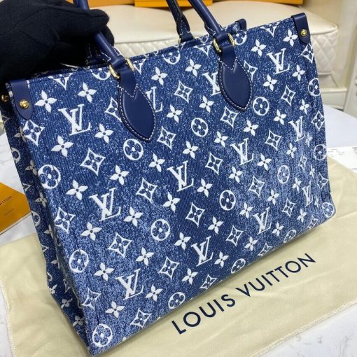 Louis Vuitton Monogram Jacquard Denim OnTheGo MM M59608 - Image 8