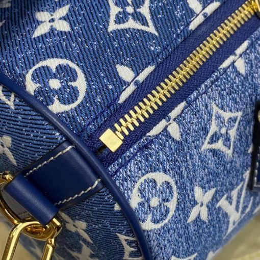 Louis Vuitton Monogram Jacquard Denim Speedy Bandouliere 25 M59609 - Image 11