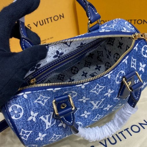 Louis Vuitton Monogram Jacquard Denim Speedy Bandouliere 25 M59609 - Image 13