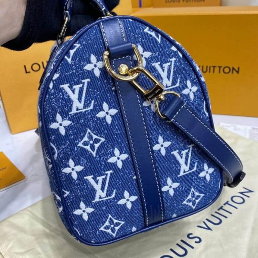 Louis Vuitton Monogram Jacquard Denim Speedy Bandouliere 25 M59609 - Image 8