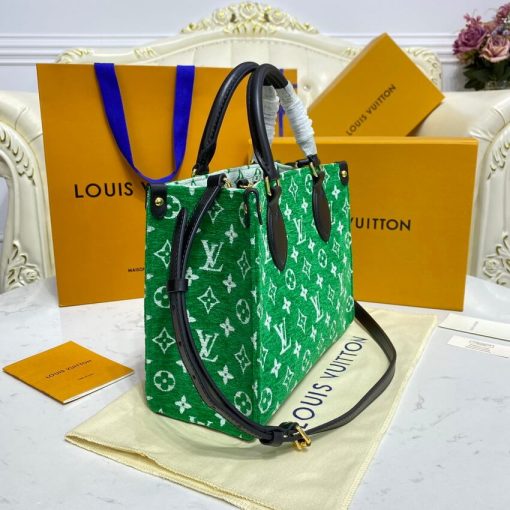 Louis Vuitton Monogram Jacquard Velvet Onthego PM M46216 Green - Image 11