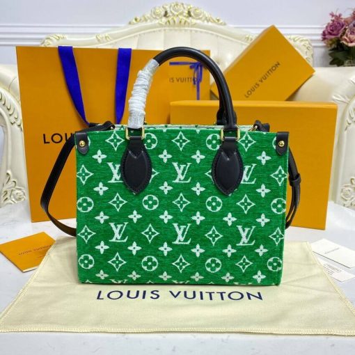 Louis Vuitton Monogram Jacquard Velvet Onthego PM M46216 Green - Image 12
