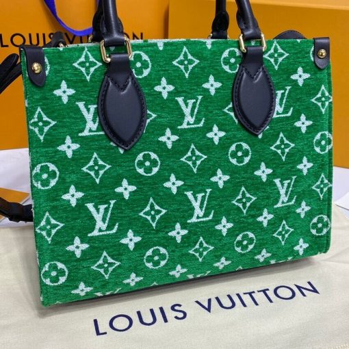 Louis Vuitton Monogram Jacquard Velvet Onthego PM M46216 Green - Image 14