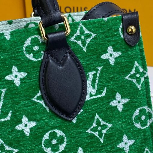 Louis Vuitton Monogram Jacquard Velvet Onthego PM M46216 Green - Image 15