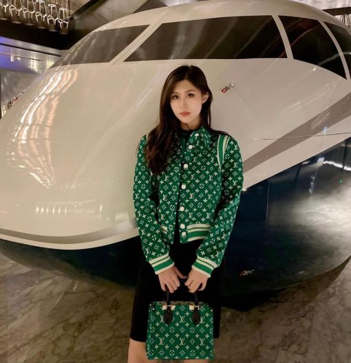 Louis Vuitton Monogram Jacquard Velvet Onthego PM M46216 Green - Image 5