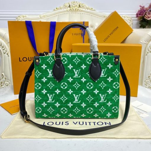 Louis Vuitton Monogram Jacquard Velvet Onthego PM M46216 Green - Image 10