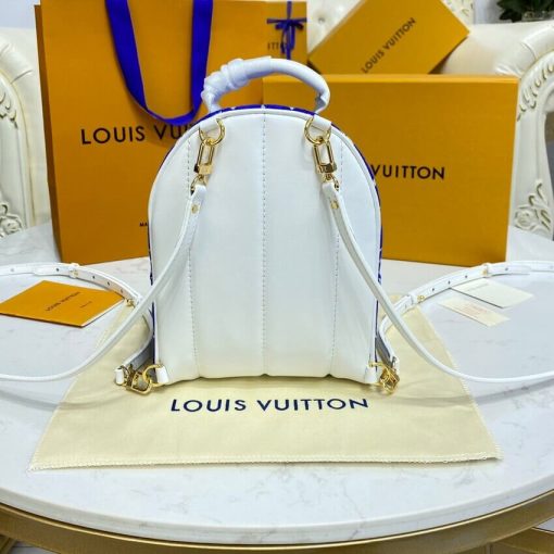 Louis Vuitton Monogram Jacquard Velvet Palm Springs Mini M46207 Blue - Image 6