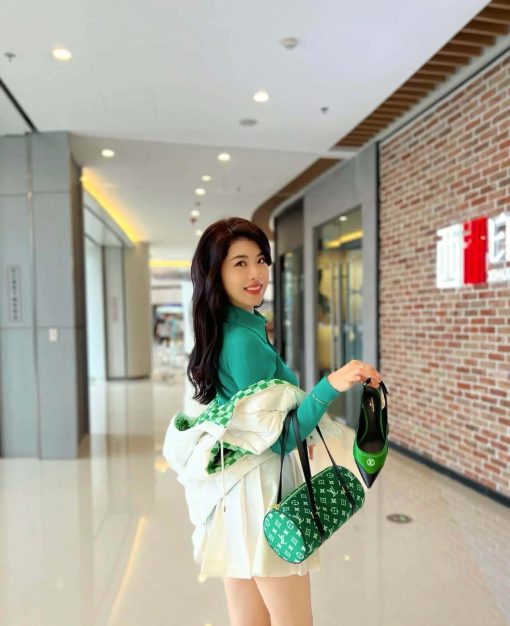 Louis Vuitton Monogram Jacquard Velvet Papillon Bag M46206 Green - Image 2