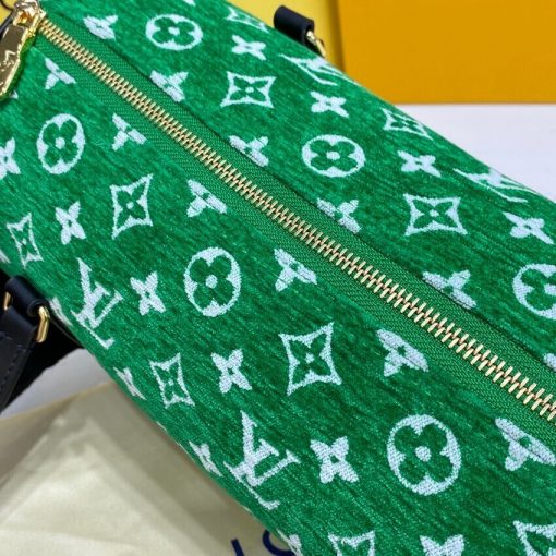 Louis Vuitton Monogram Jacquard Velvet Papillon Bag M46206 Green - Image 11