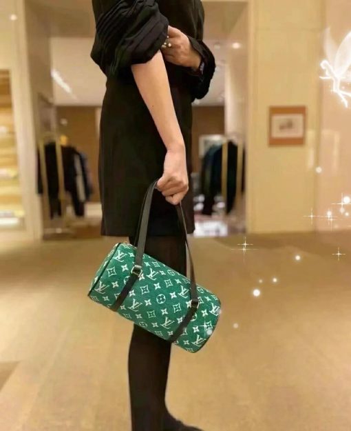 Louis Vuitton Monogram Jacquard Velvet Papillon Bag M46206 Green - Image 3