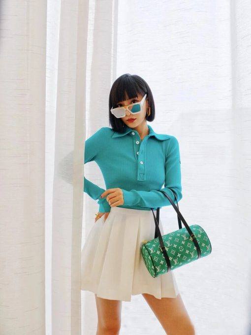 Louis Vuitton Monogram Jacquard Velvet Papillon Bag M46206 Green - Image 4