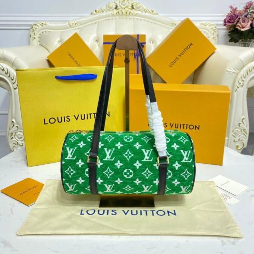 Louis Vuitton Monogram Jacquard Velvet Papillon Bag M46206 Green - Image 7